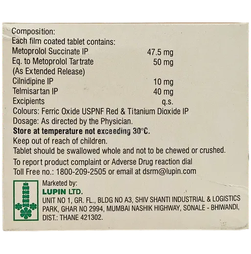 dilnip tm 50 tablet 10's